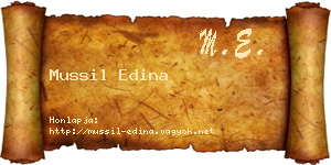 Mussil Edina névjegykártya